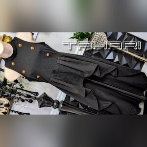 Tahari Gold Button Hi Low Tank Top Blouse SM